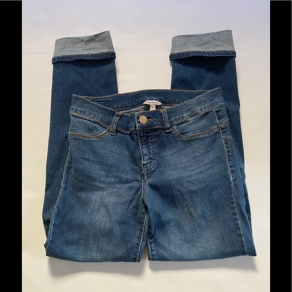 Juicy Couture skinny jeans embellished cuf…